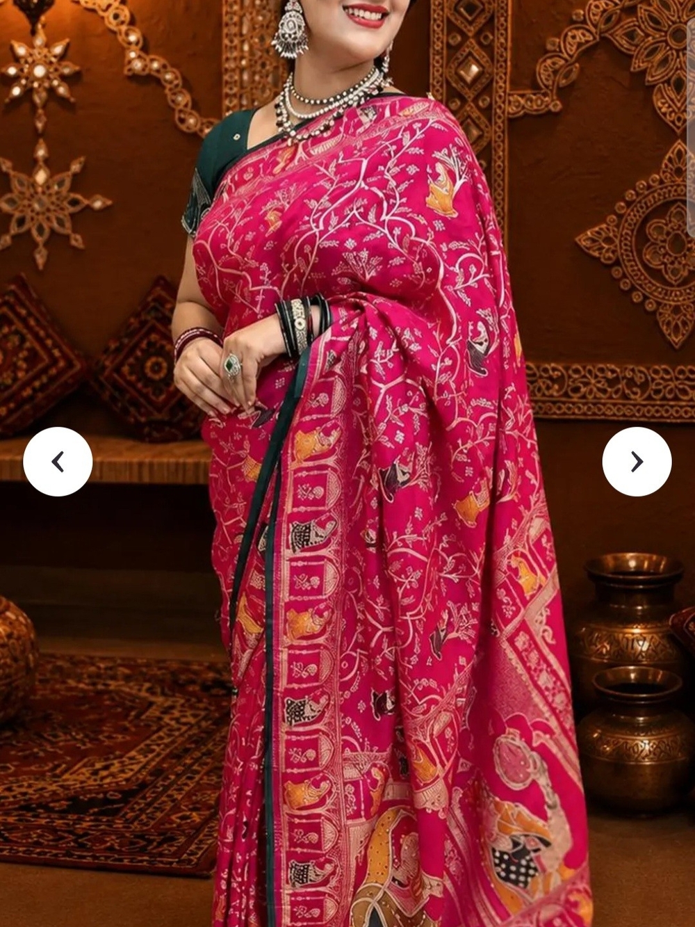 Pure Banarasi Saree with Diamond Shine Party Wear Blouse
